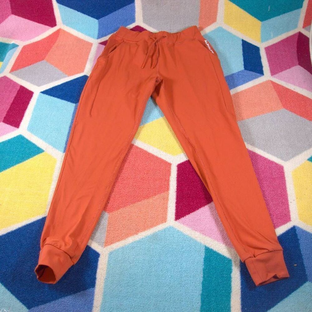 Alphalete Orange Leggings Joggers Size Small‎